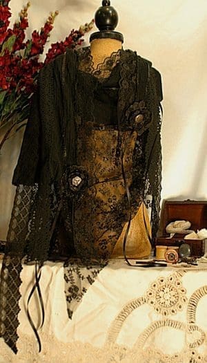 Made to Order, Black ethereal pashmina wrap
