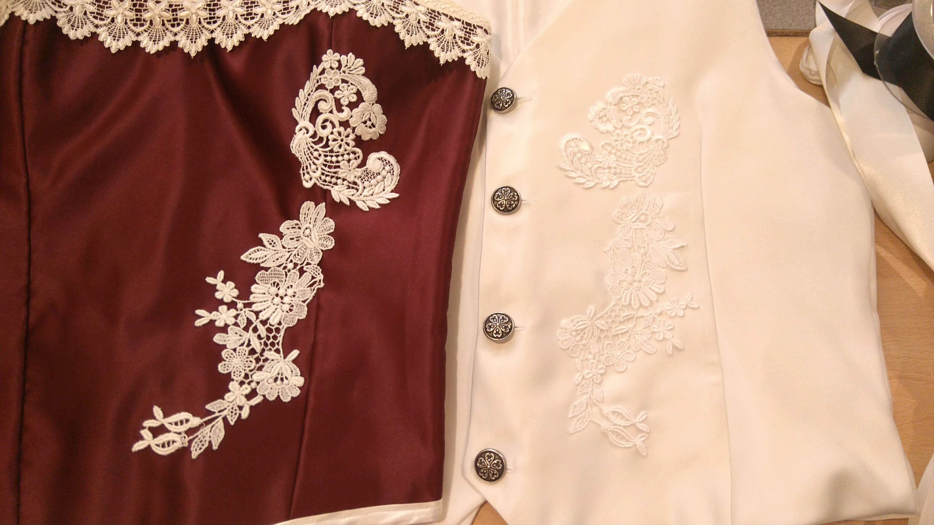 Ivory embellished Custom made mens waistcoat, bridal coordinates - Image 5