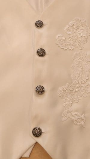 Ivory embellished Custom made mens waistcoat, bridal coordinates